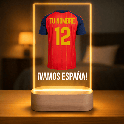 Lámpara personalizada fútbol mundial 2026 (roja)