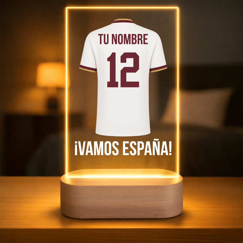 Lámpara personalizada fútbol mundial 2026 (blanca)