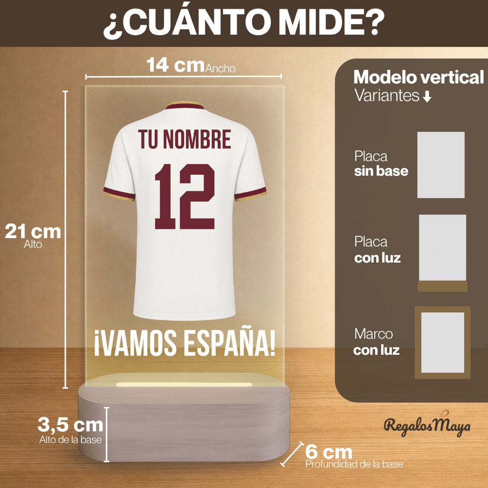 Lámpara personalizada fútbol mundial 2026 (blanca)