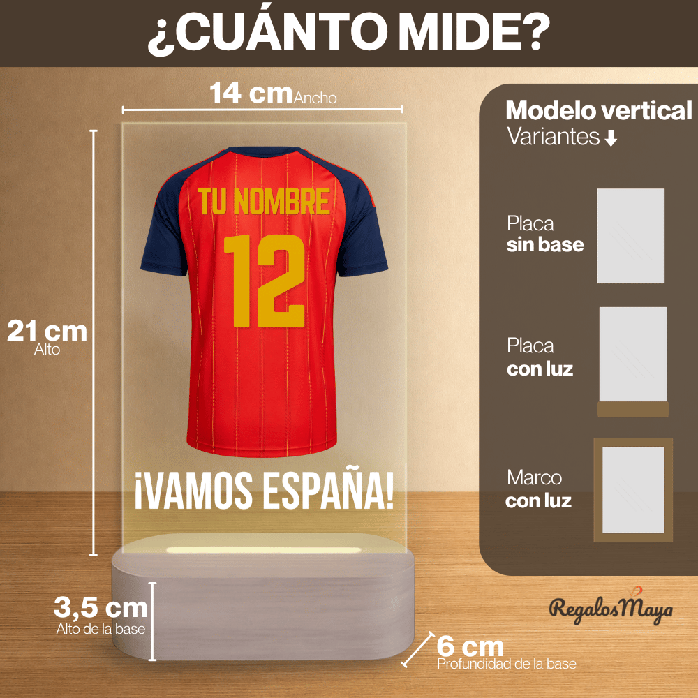 Lámpara personalizada fútbol mundial 2026 (roja)