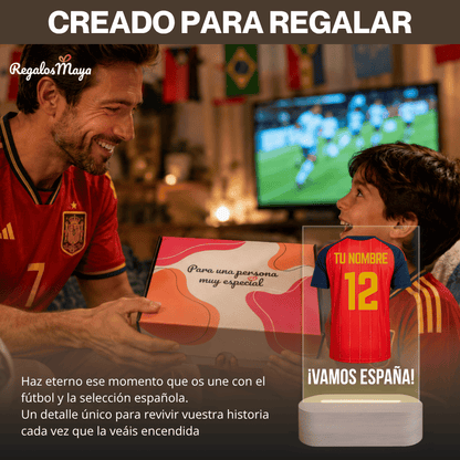 Lámpara personalizada fútbol mundial 2026 (roja)