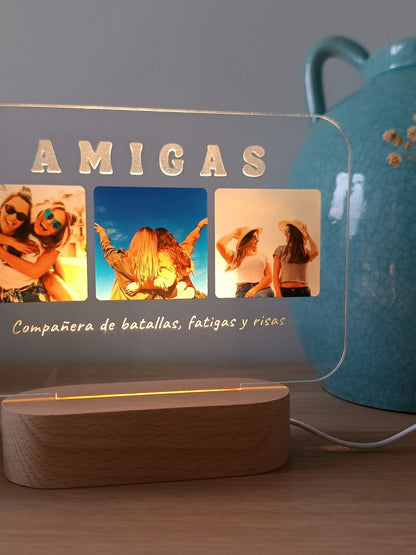 Lámpara personalizada para AMIGAS/OS horizontal